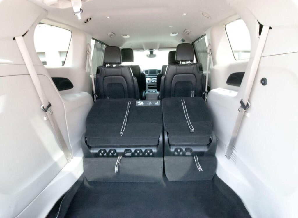 An image of a van’s seats 