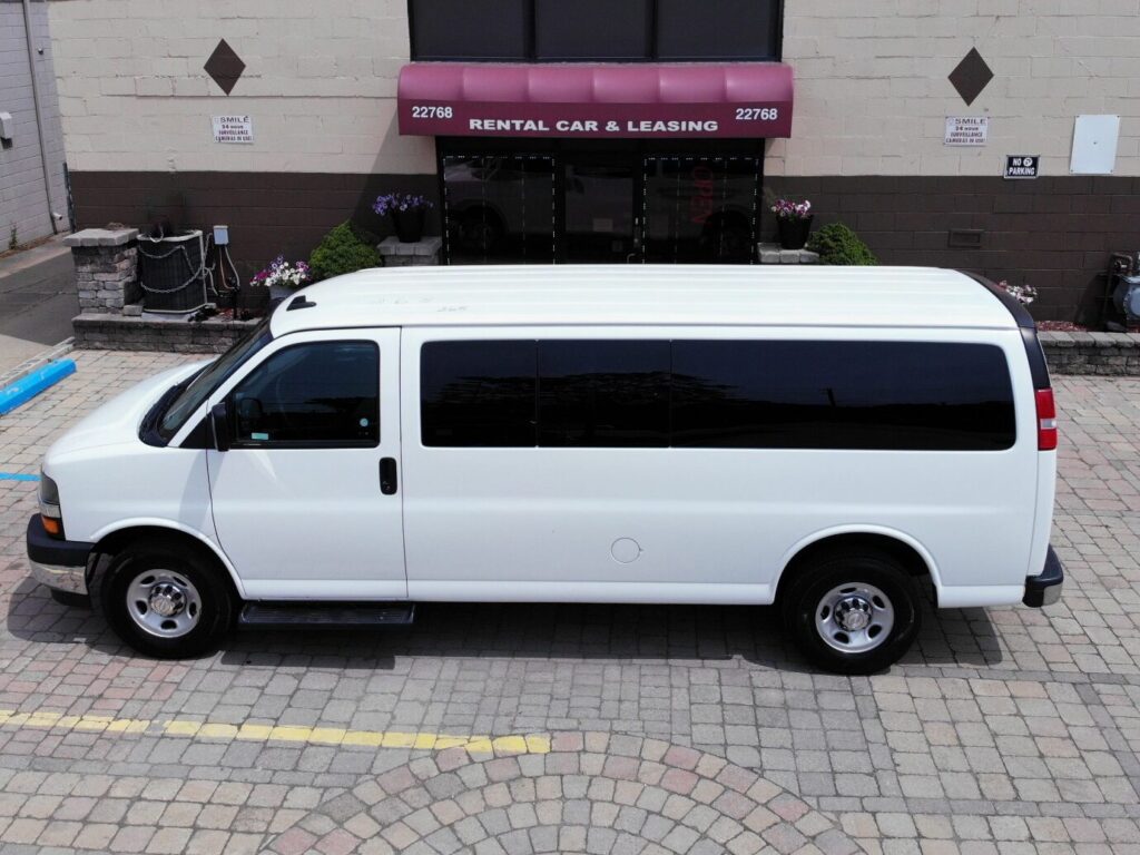  A white mini-van