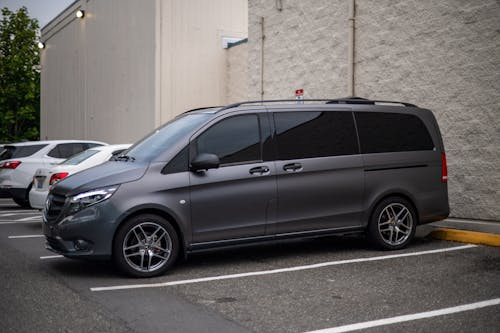 A black passenger van