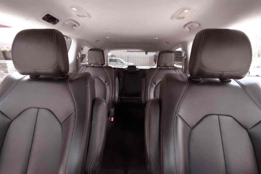 interior of a passenger van