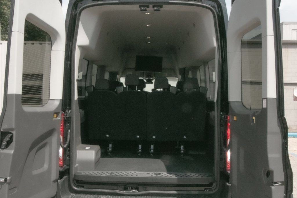 15-passenger van interior